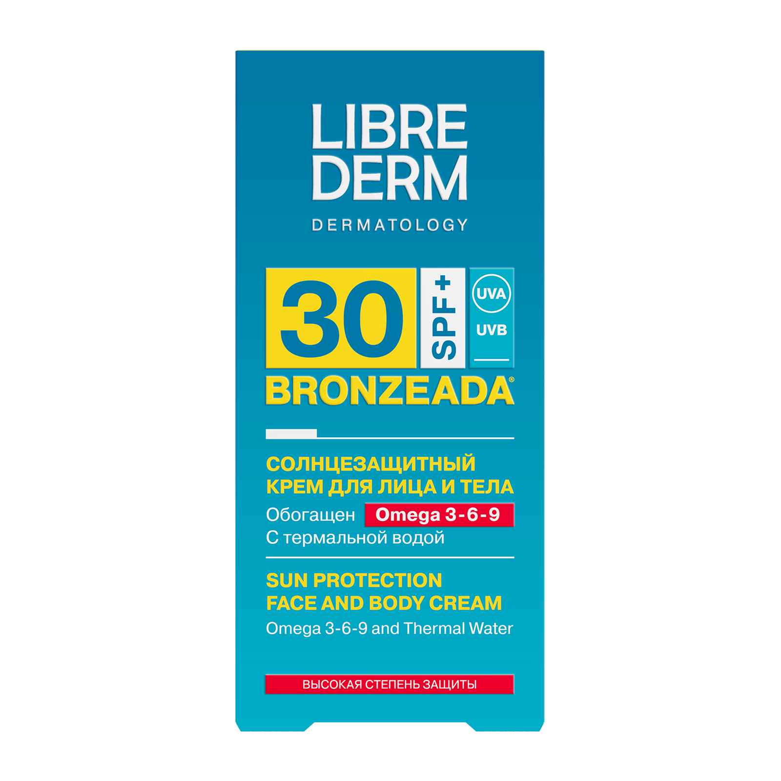 Либридерм BRONZEADA Солнцезащитный крем SPF30 с Омега 3-6-9 и ...