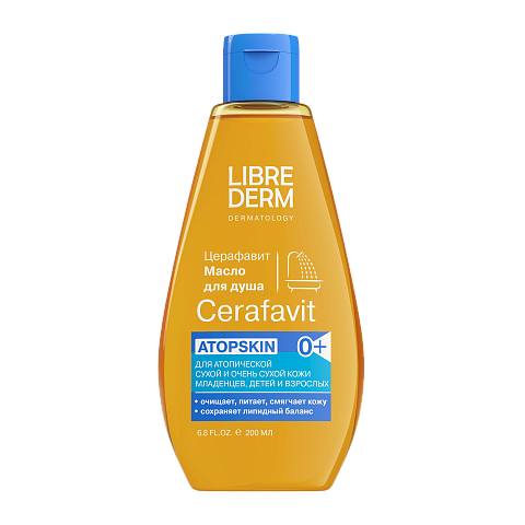 Масло липидовосстанавливающее смягчающее для душа с церамидами и пребиотиком 200 мл