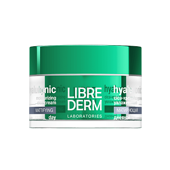 Гиалуроновый cica-крем увлажняющий матирующий дневной для жирной кожи 50 мл